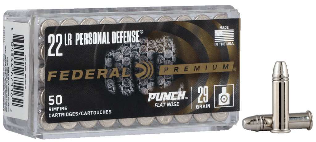 22lr Federal Premium Punch Personal Defense FN, 29grs Nickel Plated