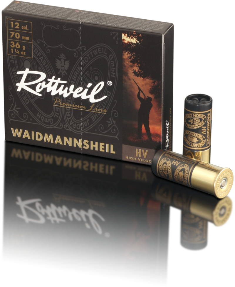 12/70 Rottweil Waidmannsheil HV Plastik 36 g 12/70 Rottweil Waidmannsheil HV Plastik 36 g