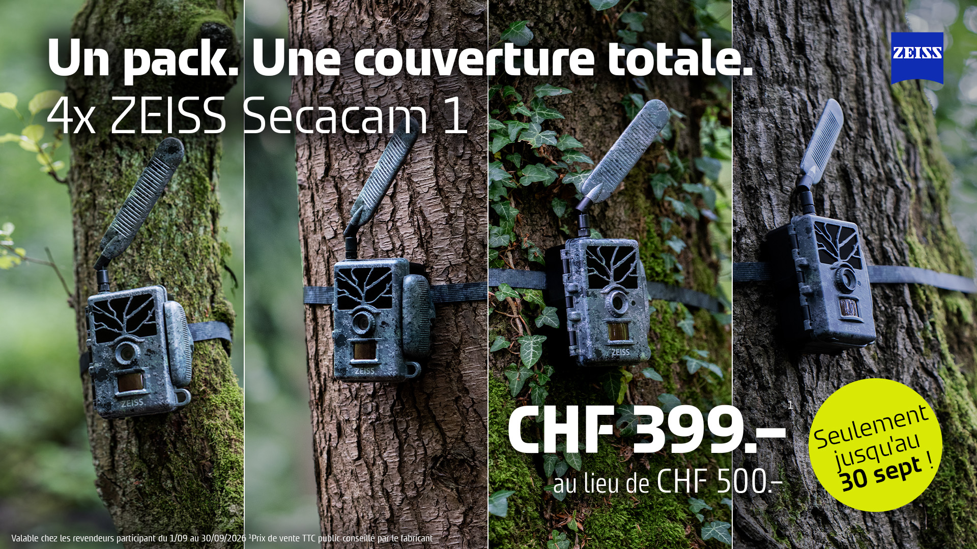 Caméra de surveillance ZEISS Secacam BUNDLE de 4