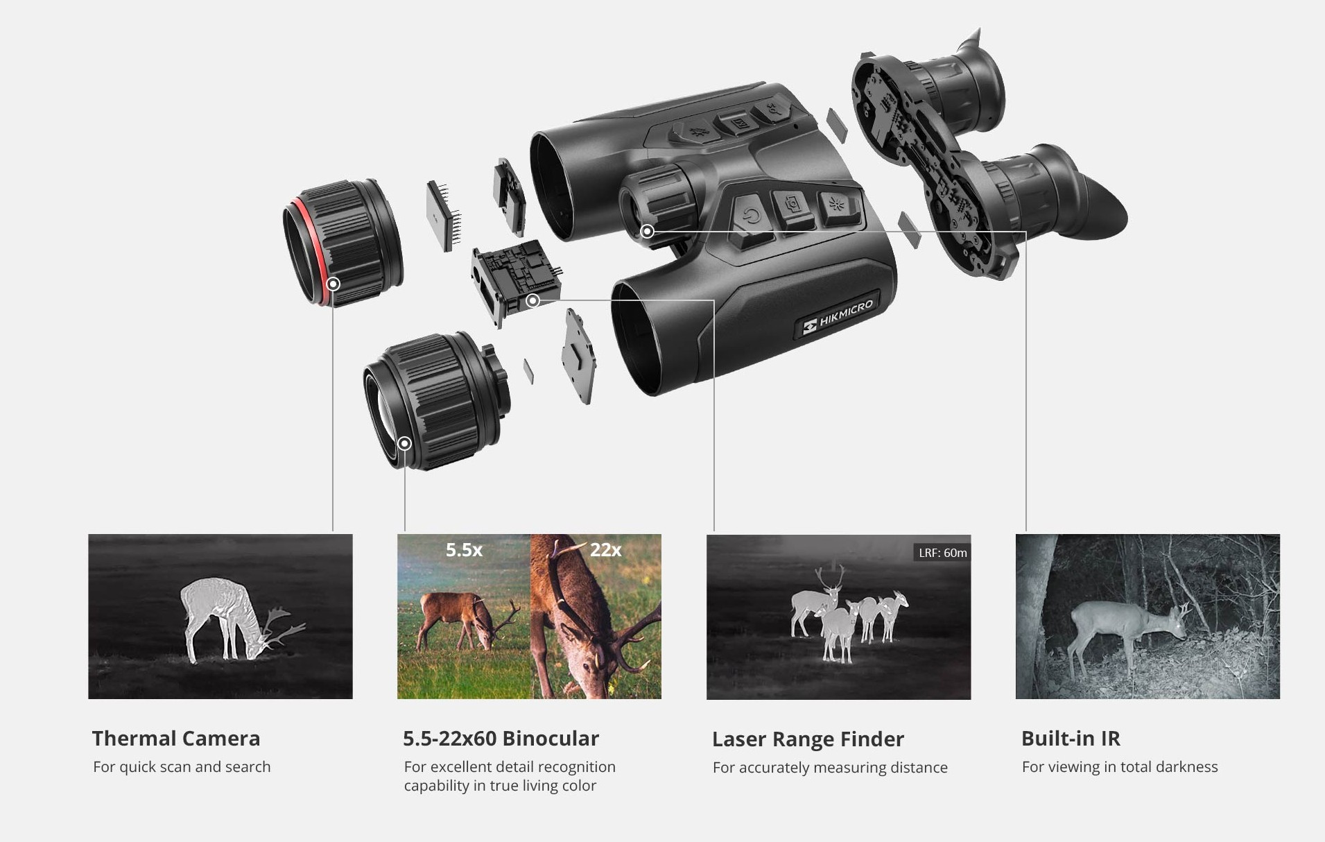 Wärmebild HIKMICRO Habrok 4K HQ35L 5.5-22x60