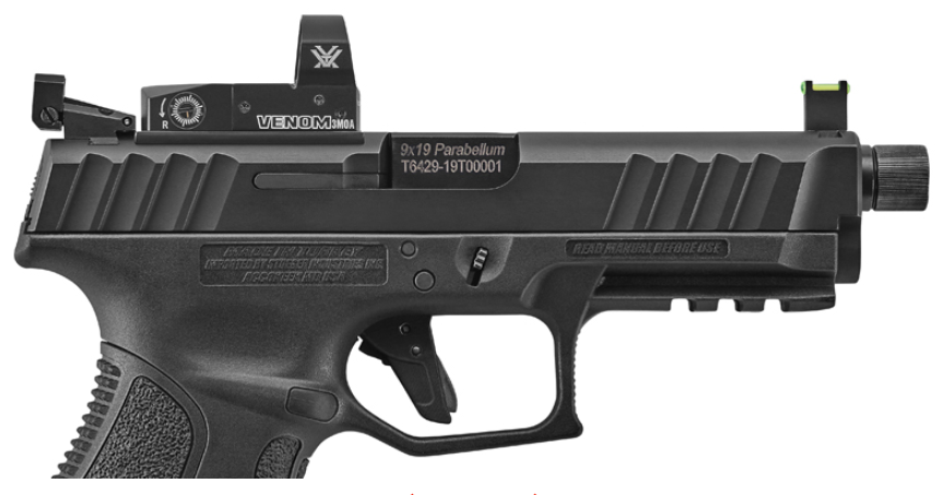 Pistole Stoeger STR-9S Combat, micro-sight fiber, O.R, Kal. 9 mm Para 20-Schuss, Picatinny, 4" Gewinde 1/2"x28 UNEF