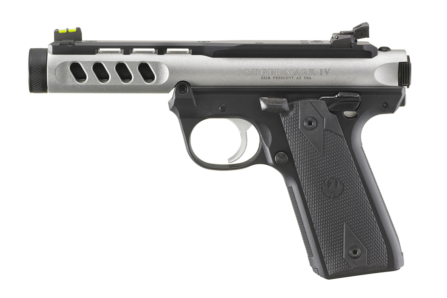 Pistole Ruger Mark IV 22/45 Lite Kal. .22 lr Clear Anodized, O.R. Shield RMS, 4.40" MT1/2-28, 10-rds