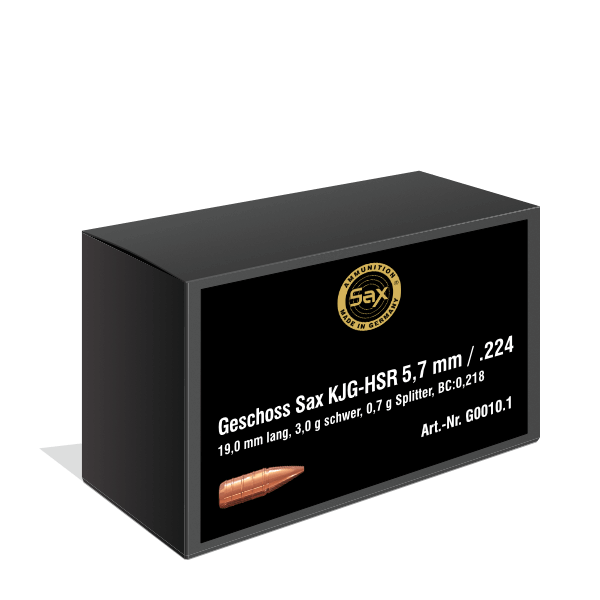 Geschosse Sax KJG-HSR 5,6 mm / .223, 3.00g / 46.30gr