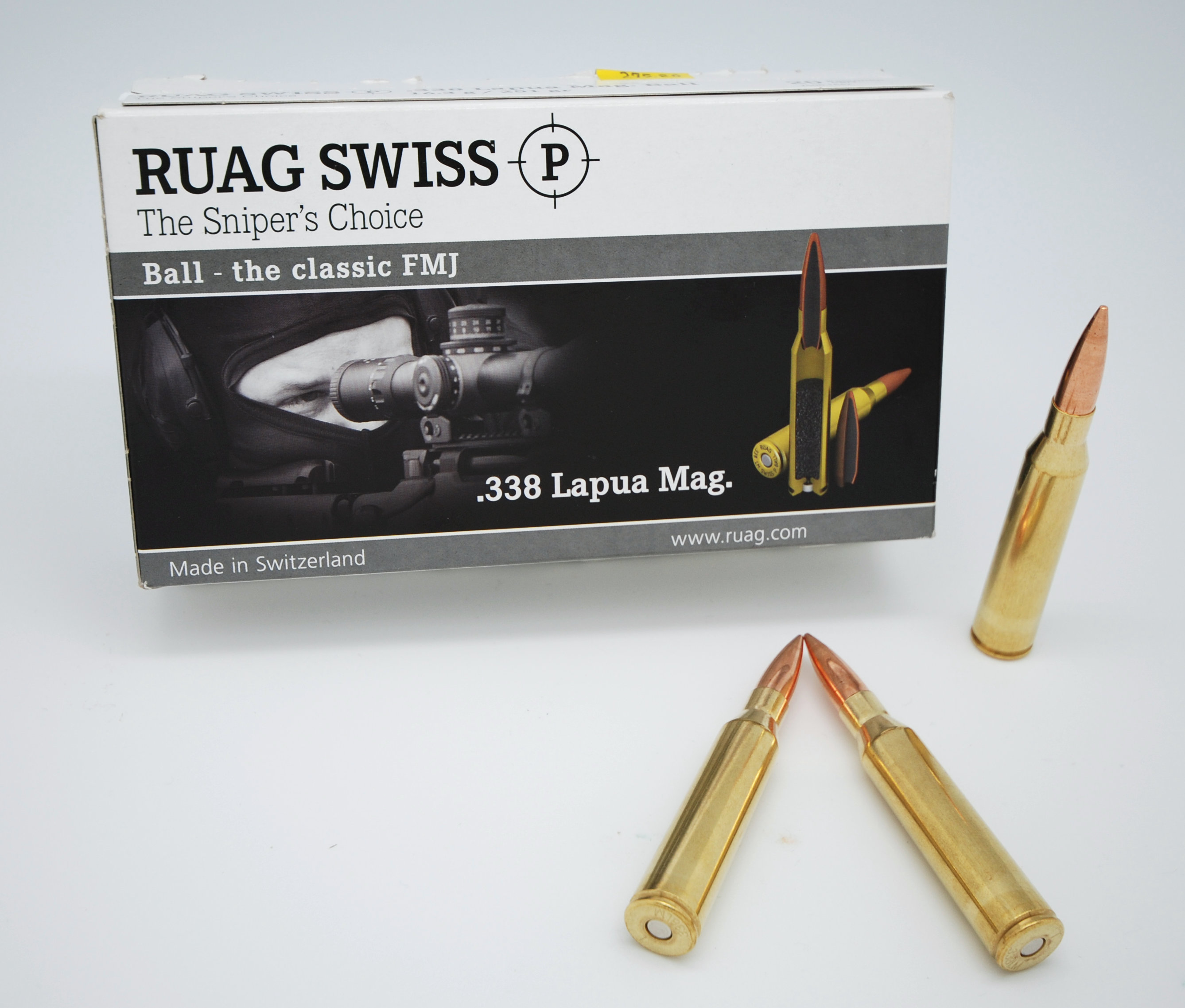 338 Lapua Mag. Ruag Swiss P FMJ 16.3 g / 251grs 