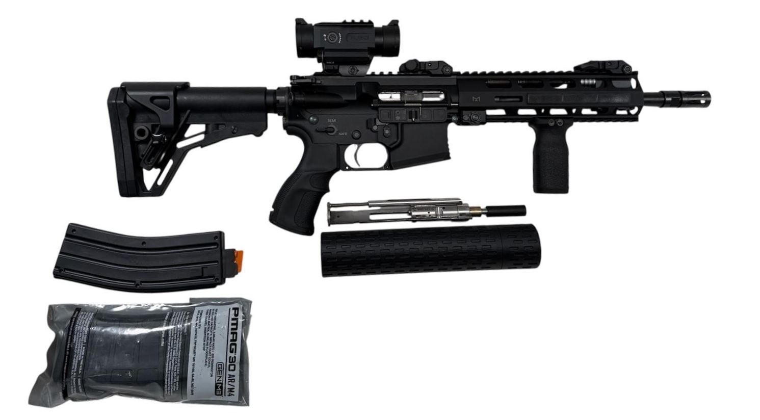 Semi-Auto occ Haenel CR223 10 '' Cal. 223 M4 crosse Teleskop