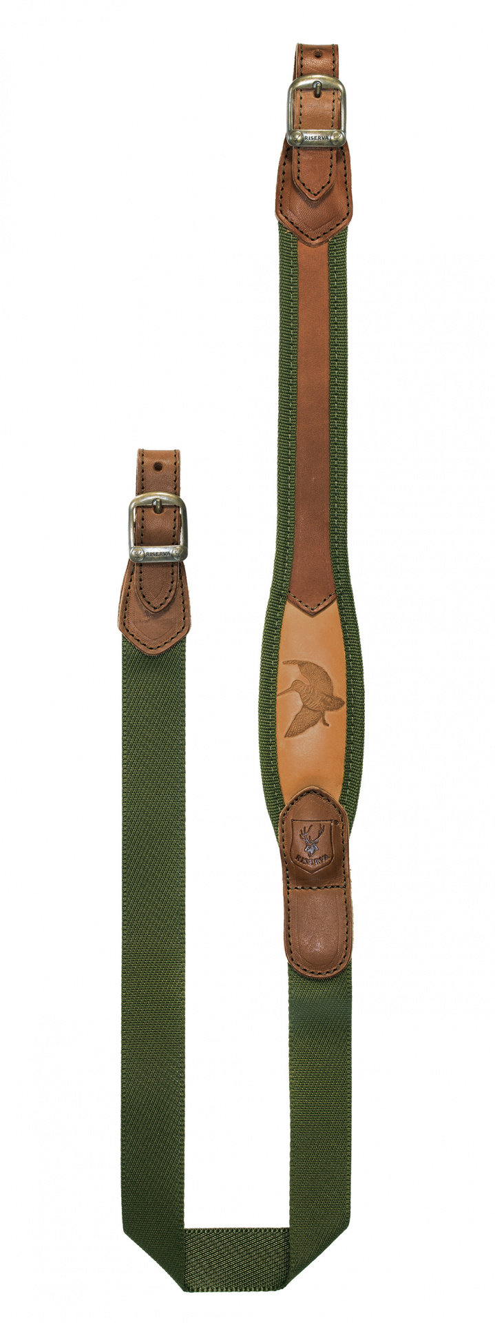 Bretelle Fusil Riserva Bécasse, Cordura vert, cuir Bretelle Fusil Riserva Bécasse, Cordura vert, cuir
