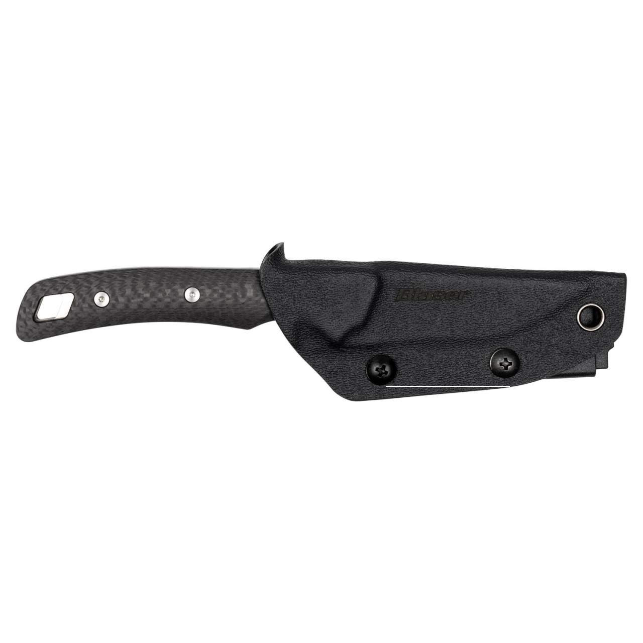 Couteau chasse maniable outdoor Blaser Ultimate Carbon 70, 7cm Etui rigide Kydex avec clip ceinture, 59g