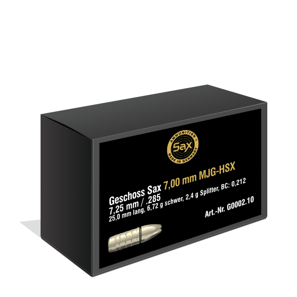 Geschosse Sax MJG-HSX 7 mm / .285, 6.72g / 103.70gr