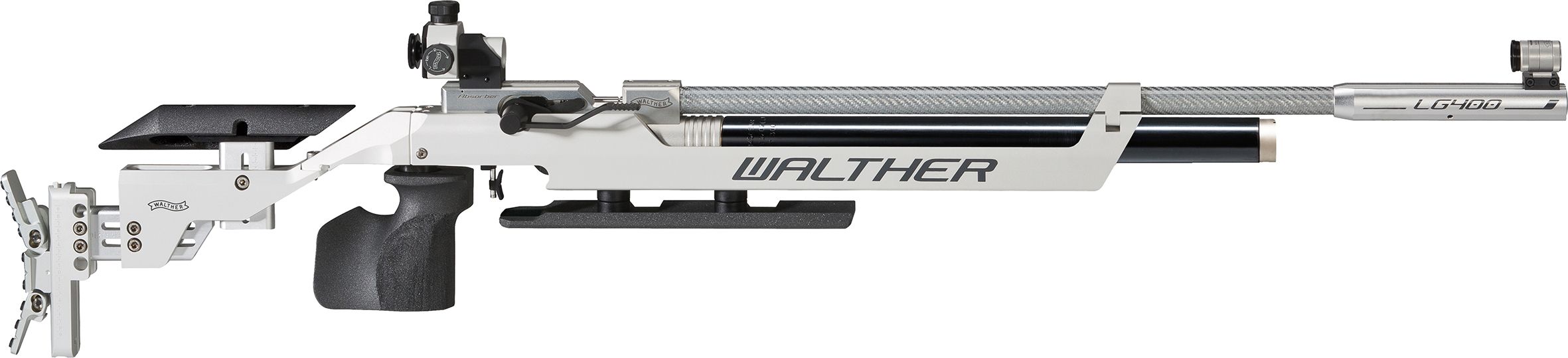 Carabine air comprime WALTHER LG400-M Competition  cal. 4.5mm pour droitier