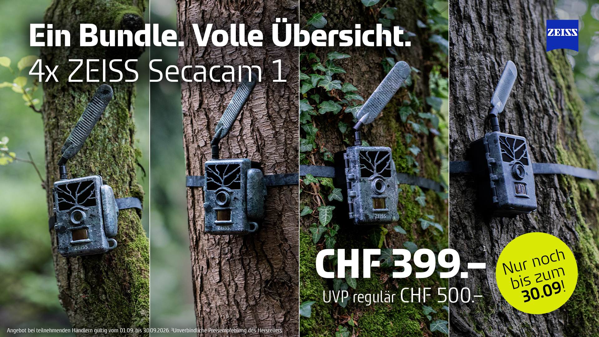 Caméra de surveillance ZEISS Secacam BUNDLE de 4