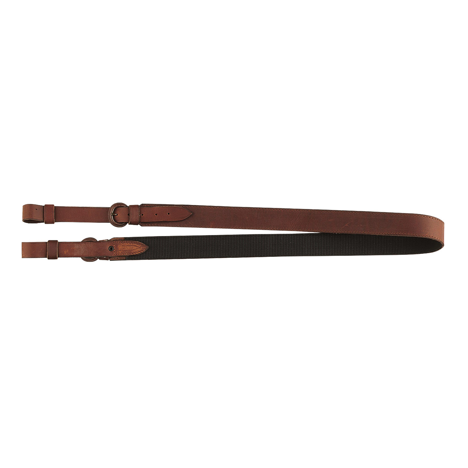 Bretelle cuir brun pour chasse lisse,  31 mm de large Bretelle cuir brun pour chasse lisse,  31 mm de large