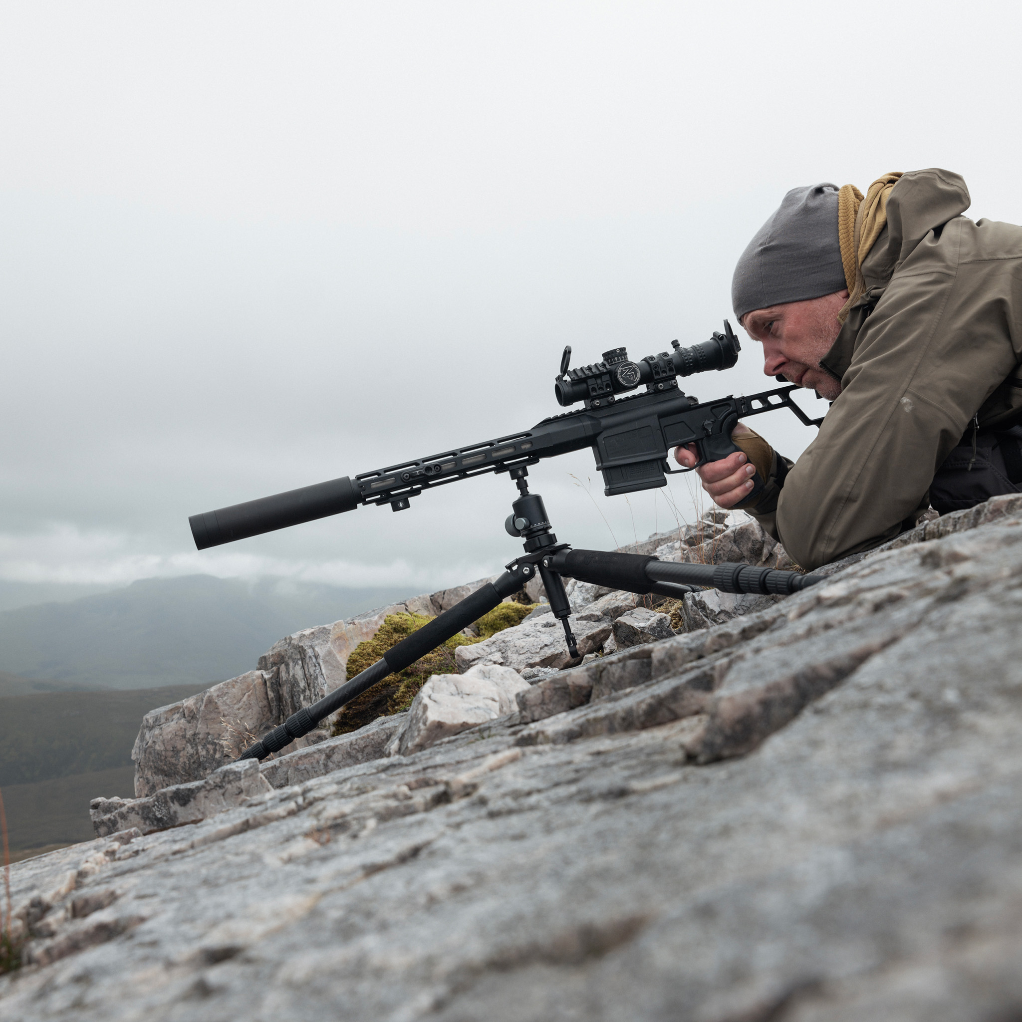 Statif Spartan Ascent Tripod Montain  Carbon, 128cm avec tête Davros Pro Head à rotule incl.