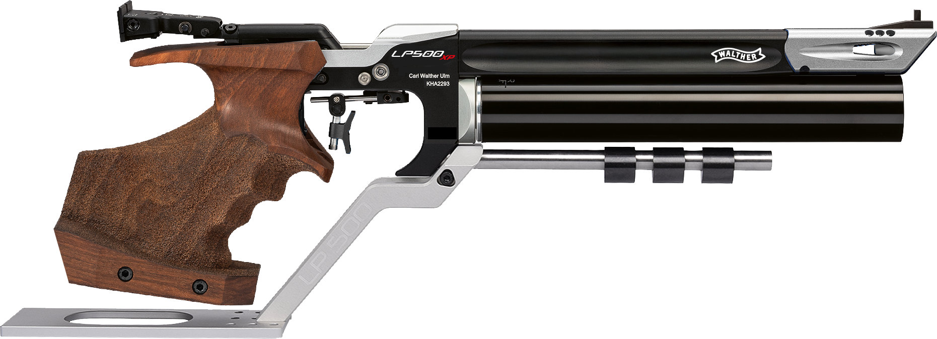 Luftpistole Walther Walther LP500-M XP Auflage Kal. 4,5 für Rechts-Schütze M MEMORY 3D-Nussbaumgriff.